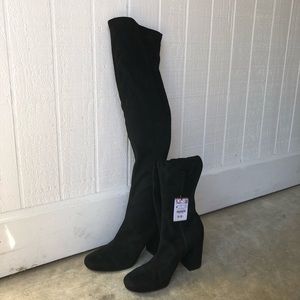 Zara Black Knee High Boots